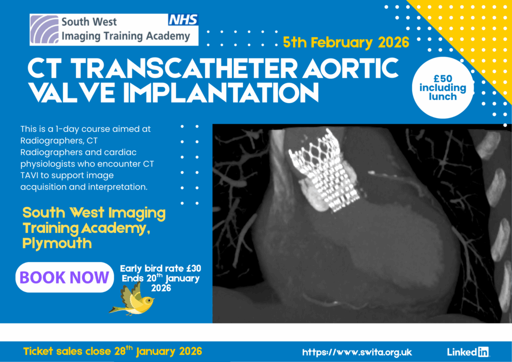 A poster for the TAVI study day